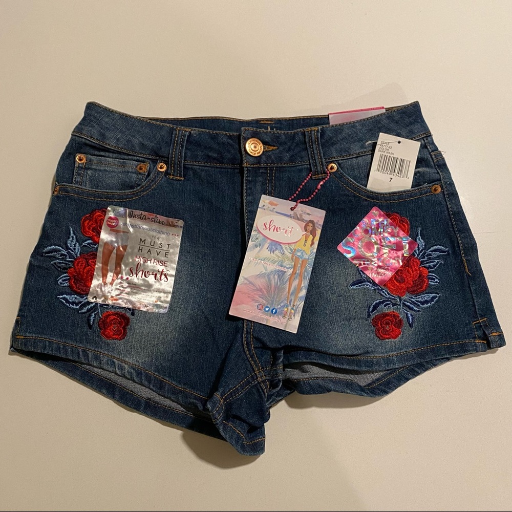 New denim high waist shorts
